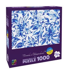 PWF Jigsaw Puzzle 1000, Veronika Blyzniuchenko, Lilies (Blue series)