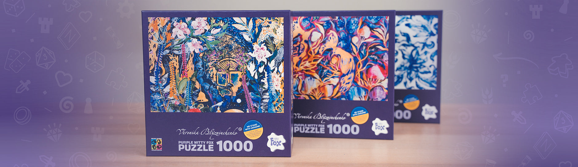 Purple Witty Fox Jigsaw Puzzles